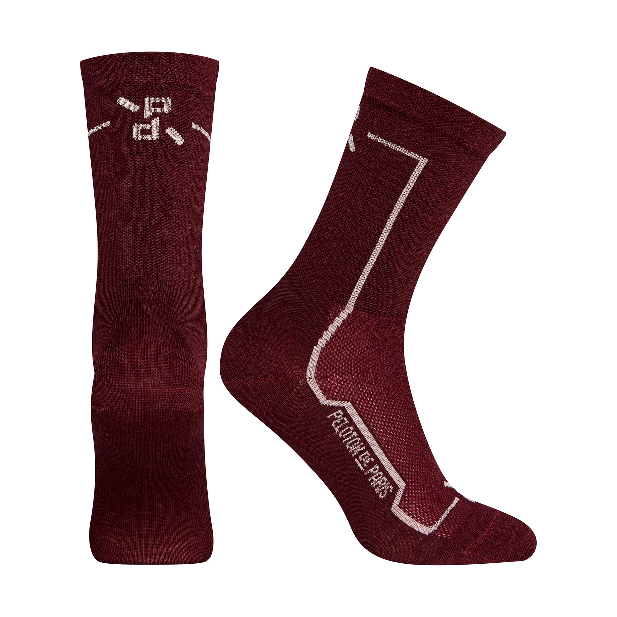 Peloton de Paris socks | Burgundy